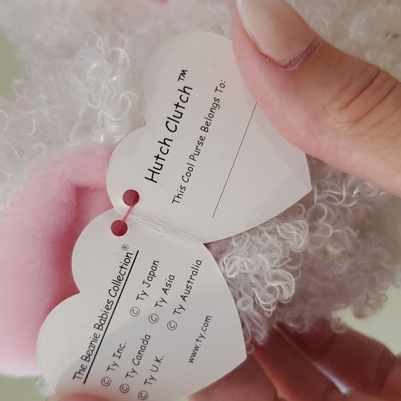 HUTCH CLUTCH Ty Beanie Babies 2005 hidden zipper compartment soft 'fur' EUC - Picture 3 of 9